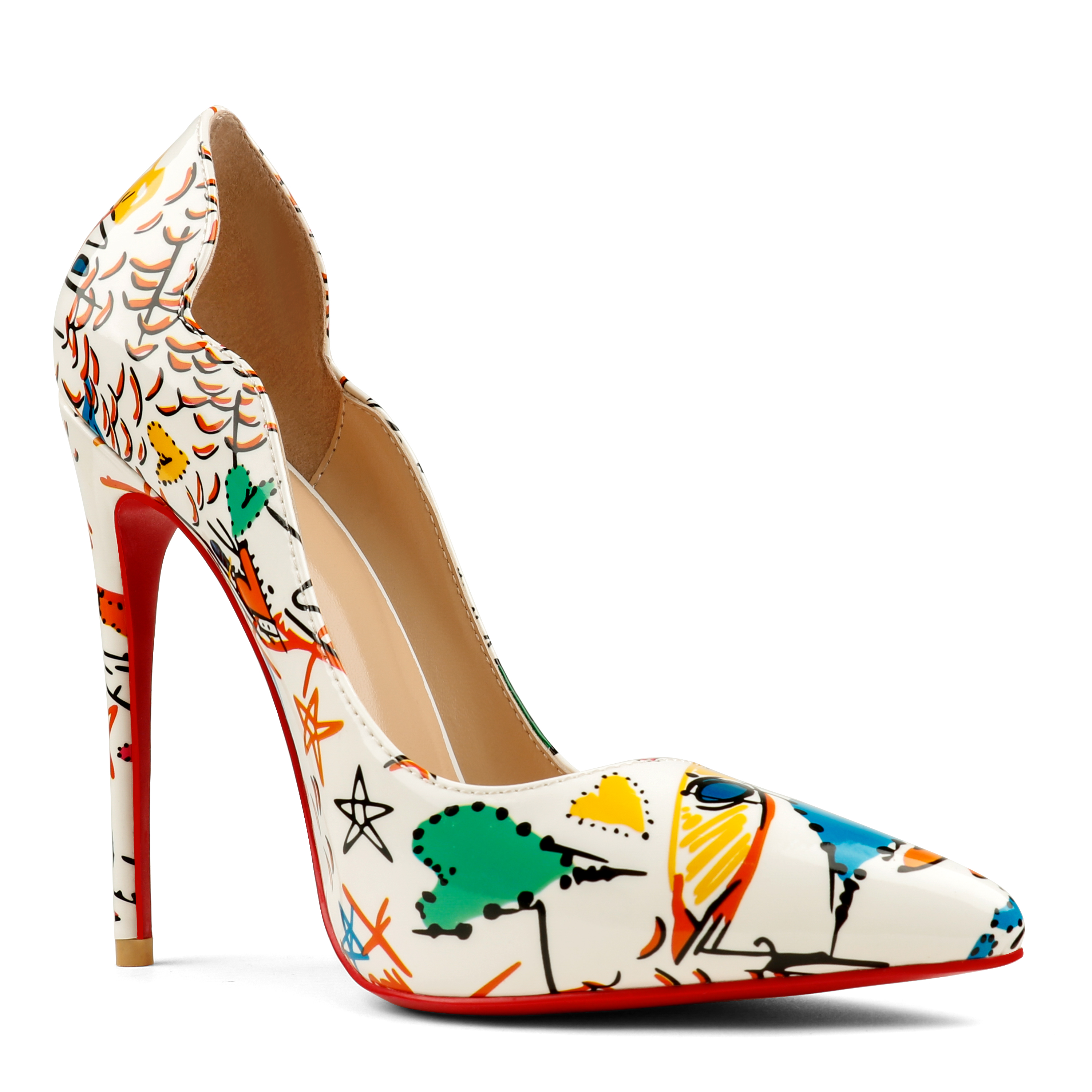 100mm/120mm Women's Classic Pointed Toe And Vshaped Multicolor Heels