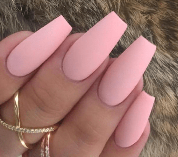 Pink Coffin Nails