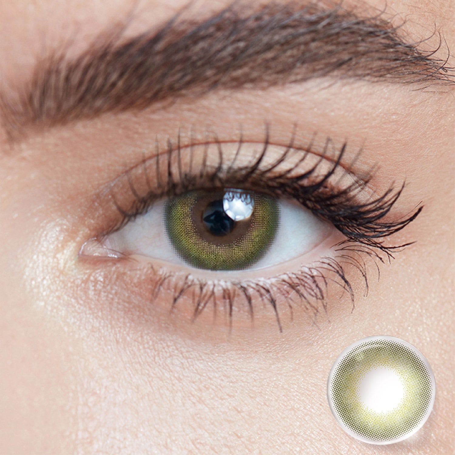 moody Olive Green Prescription Colored Contacts Daily Disposable