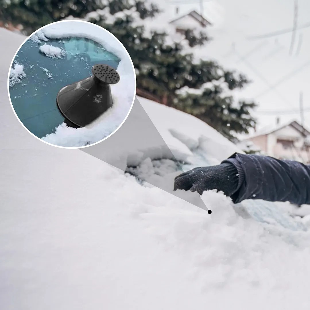 Magical Ice Scraper, Cone Car Windshield Snow Frost Removal Deicing Funnel