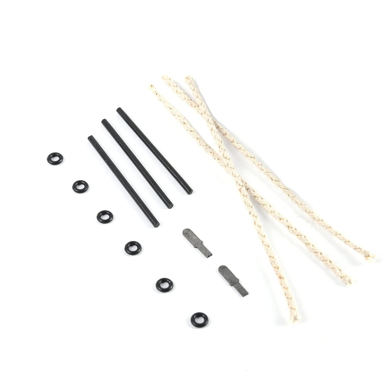 YUSUD Flint Fire Starter Rods,Wicks and Sealed Waterproof Rubber Rings