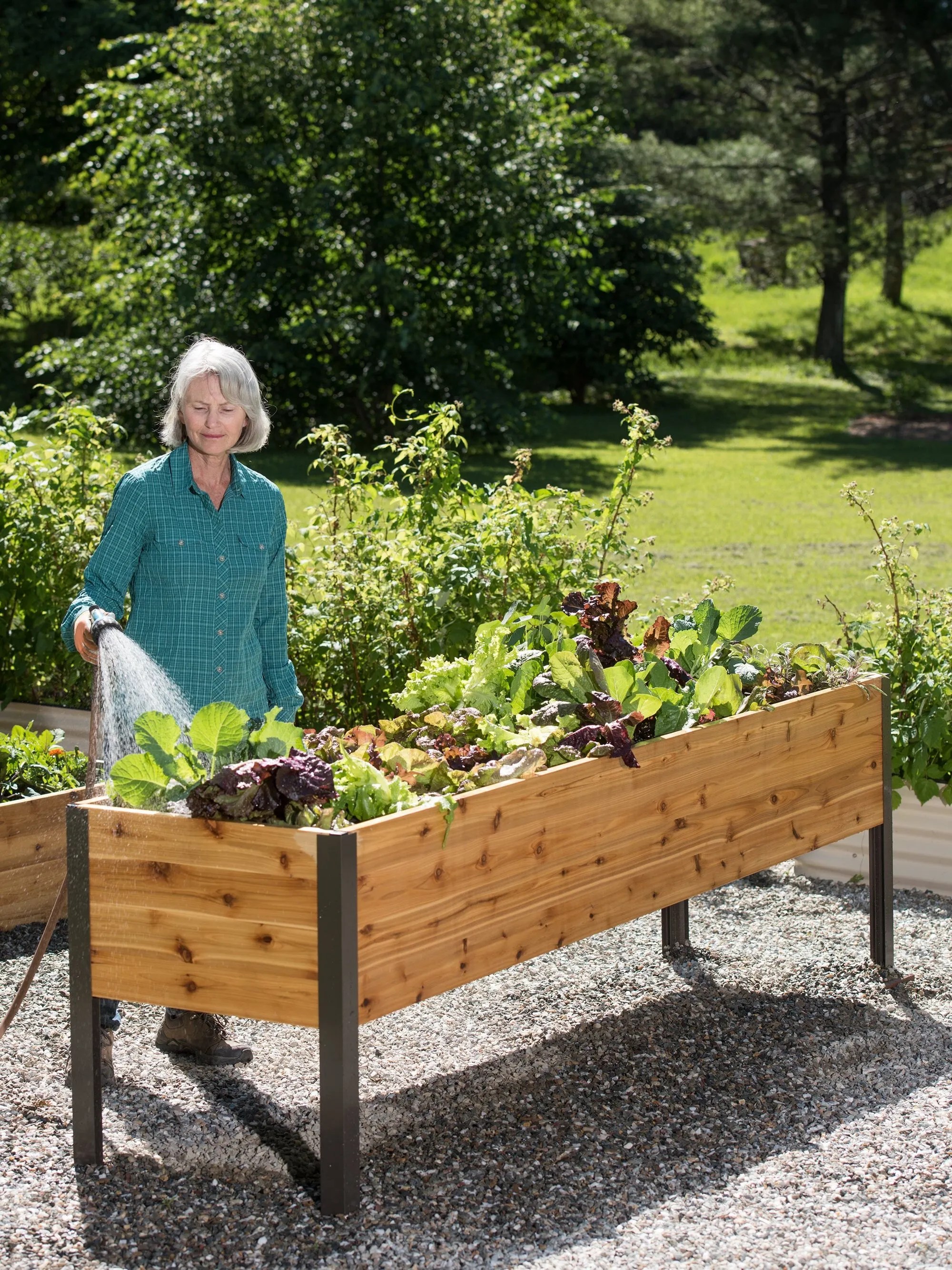 US 39.99 SelfWatering EcoStained Elevated Planter Box, 2 x 8