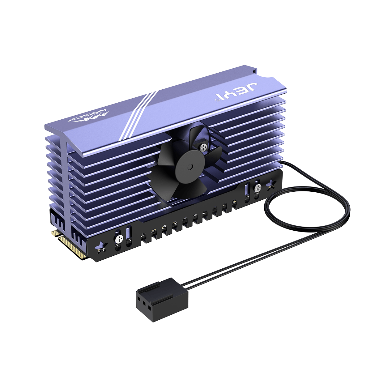 JEYI M.2 SSD Heatsink With silent fan 2280 NVME NGFF Radiator Magnesium