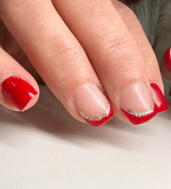 Red French Nail Designs for a Chic Statement