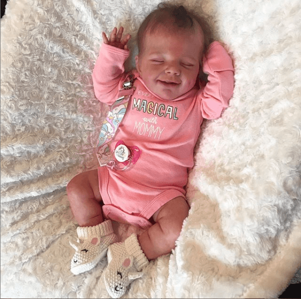 Under 50 Smiling Asleep Real Girl 12'' Camelia Realistic Reborn Baby