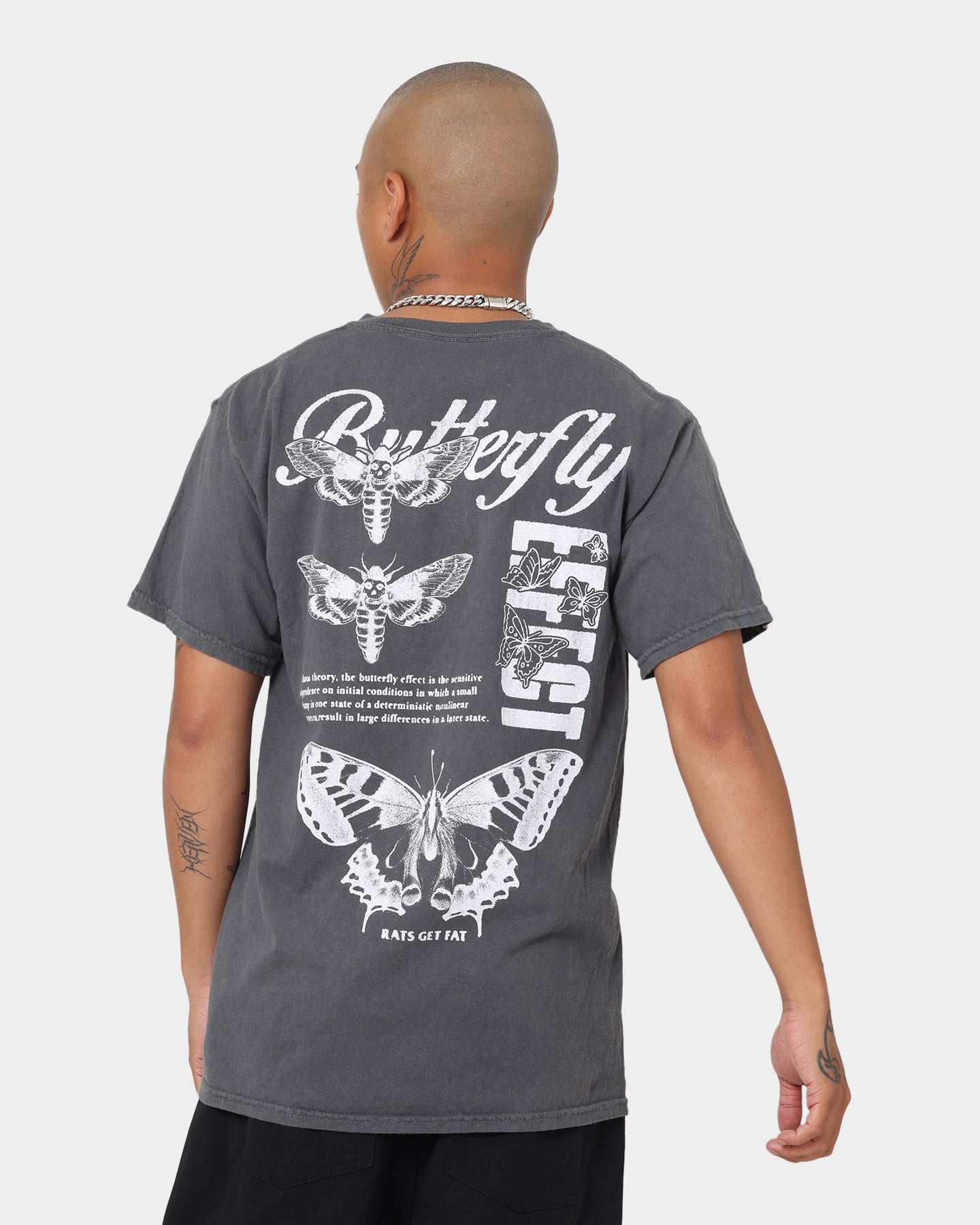 Butterfly Effect Vintage TShirt Off Black