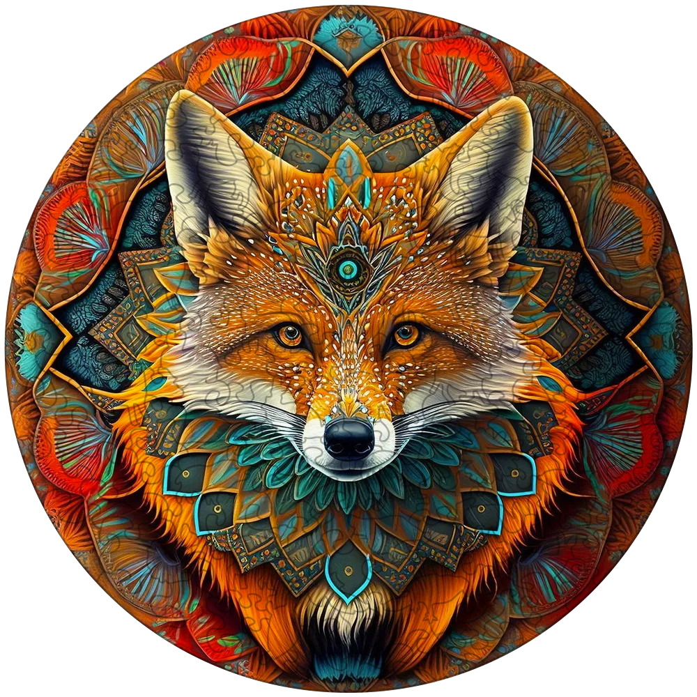 Fox Ethnic Wooden Jigsaw Puzzle