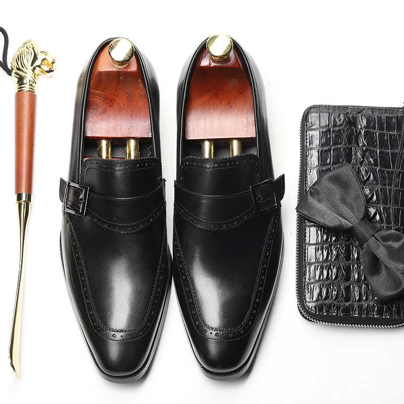 Mens Casual Loafers Dress Shoes Buckle Free Shipping