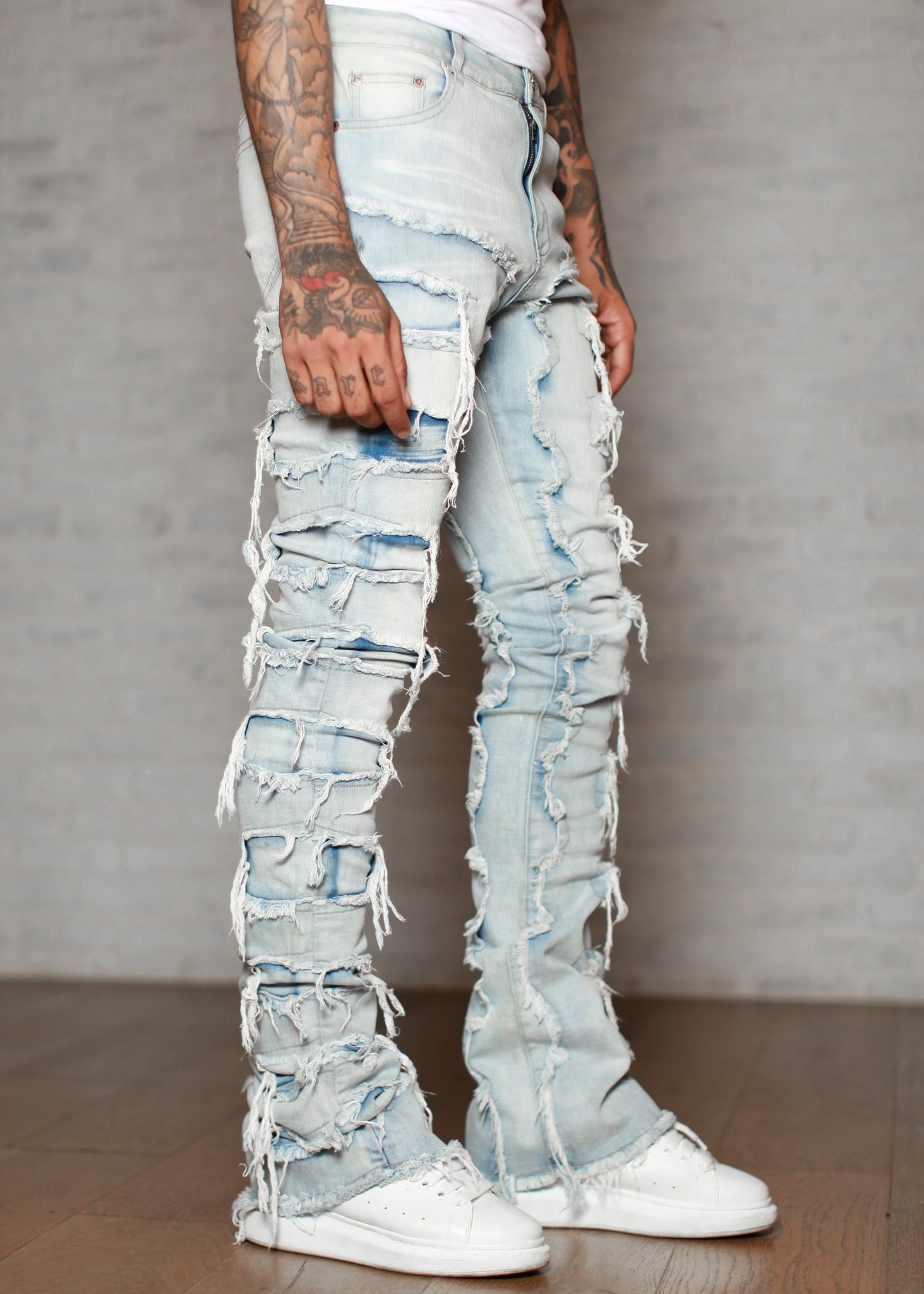 Steel Blue Stacked Denim
