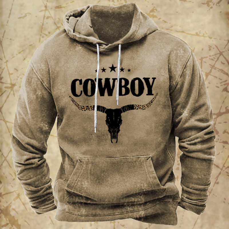 Men's Outdoor Vintage Western Yellowstone Hoodie