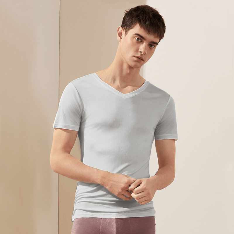 REAL SILK LIFE Men's Silk Tshirt