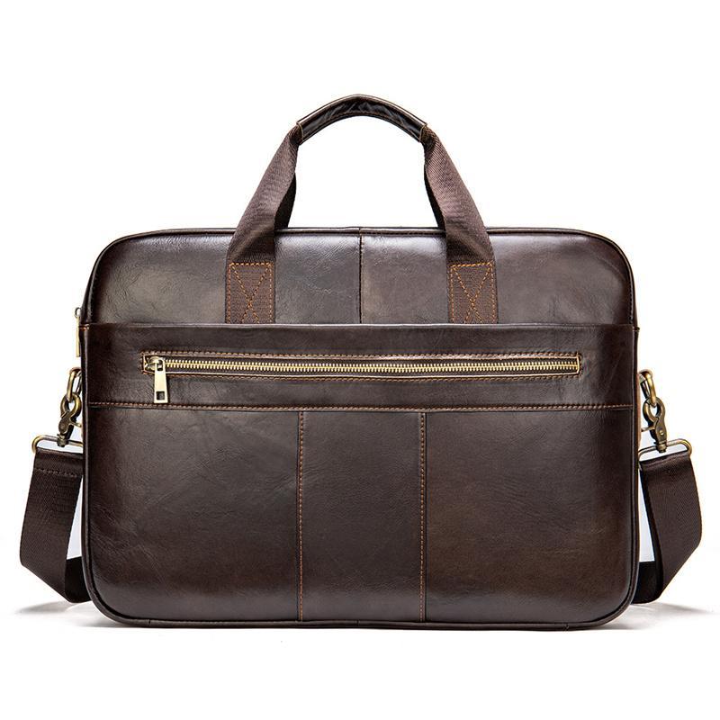 Practical Leather Briefcase Handbag Business Crossbody Bag With Unique