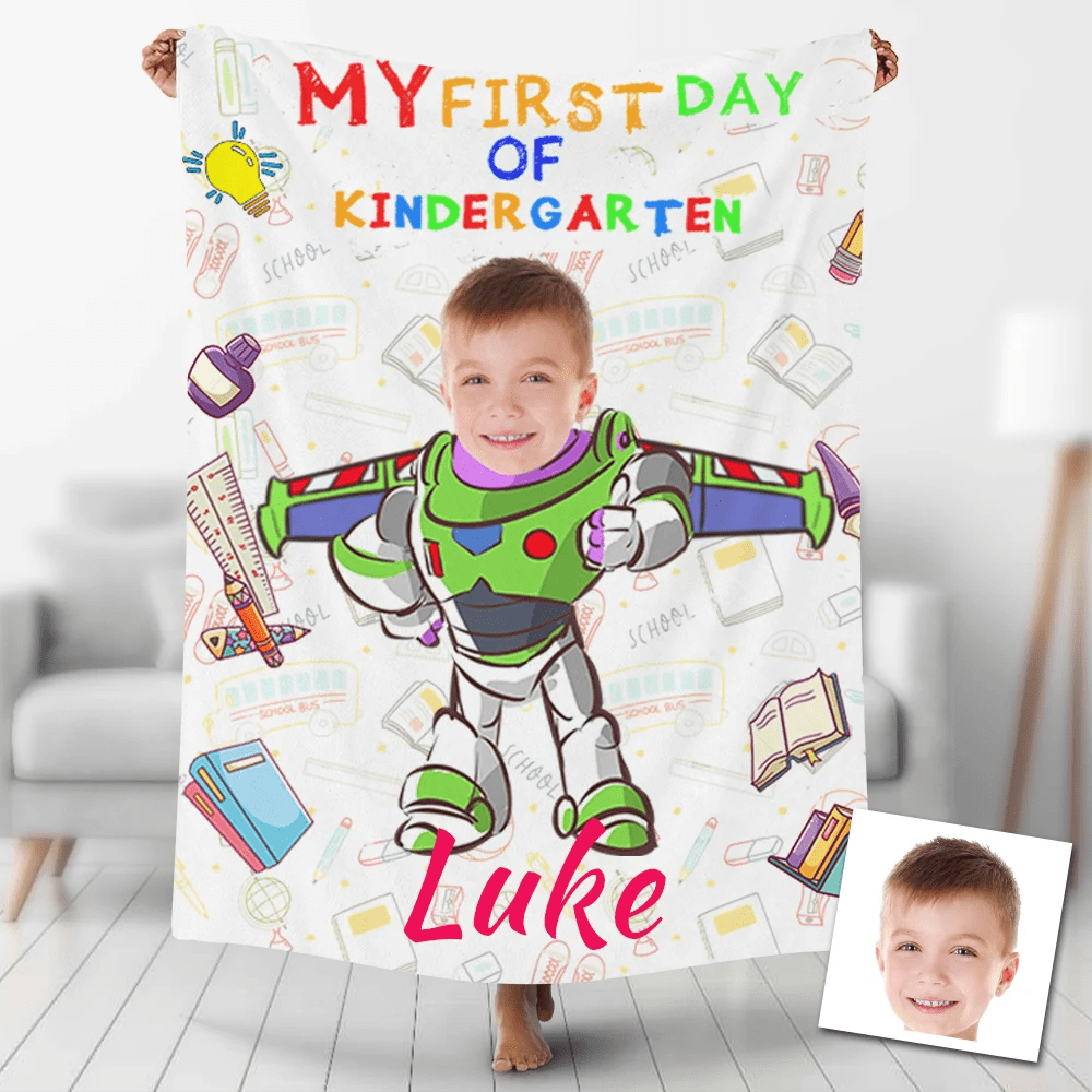 Custom Blankets Personalized Back To School Buzz Lightyear Blanket