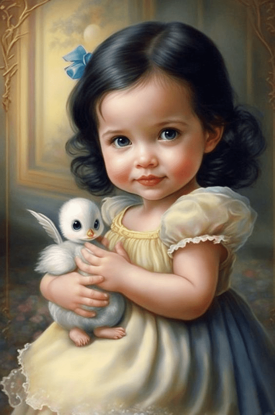 AB Diamond Painting Baby Girl