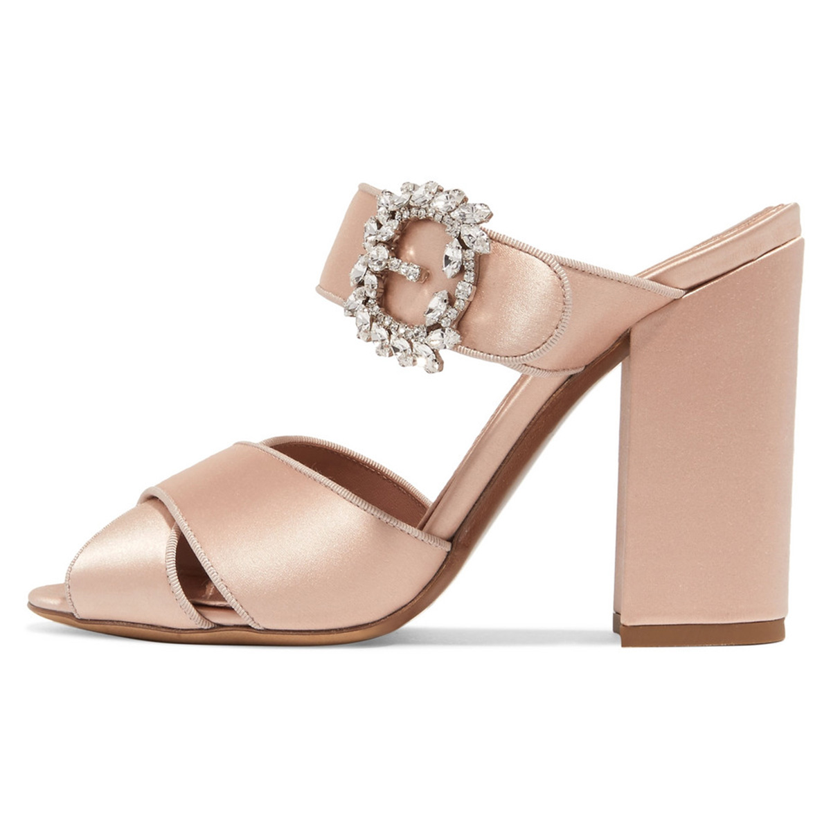 Blush Satin Wedding Heels Vdcoo