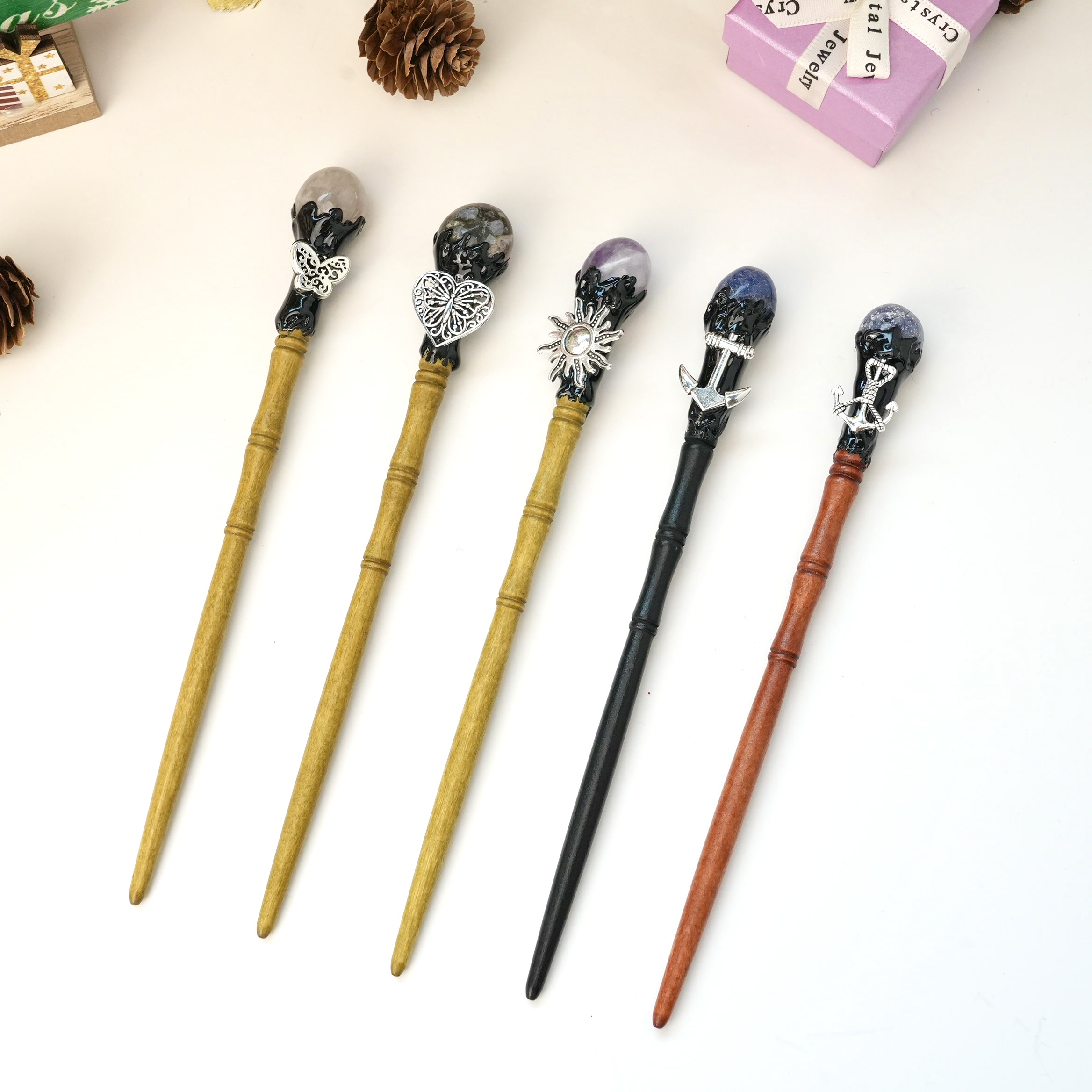 Mixed Crystal WandHelmsman Crystal