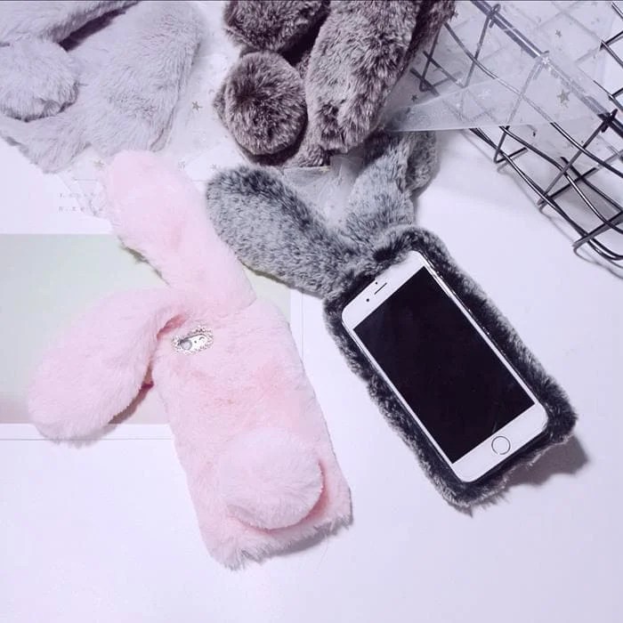 4 Colors Kawaii Fluffy Bunny Phone Case SP1811786