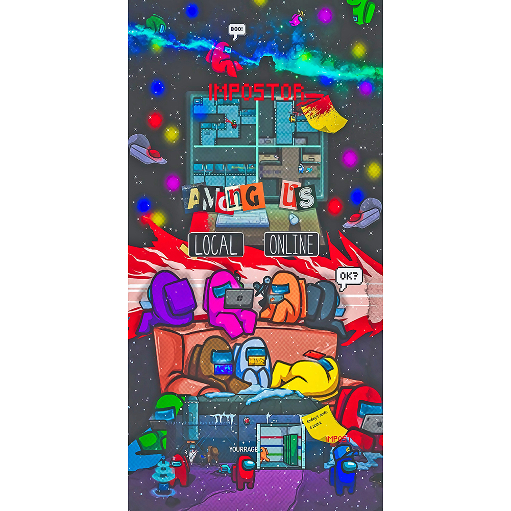 Among UsFull Round Drill Diamond Painting(80*40cm)