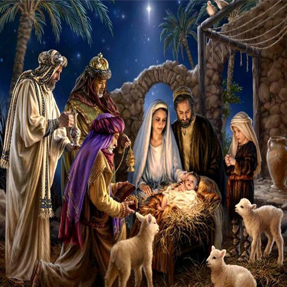 Diamond Painting5D Full Round Drill Birth of Jesus