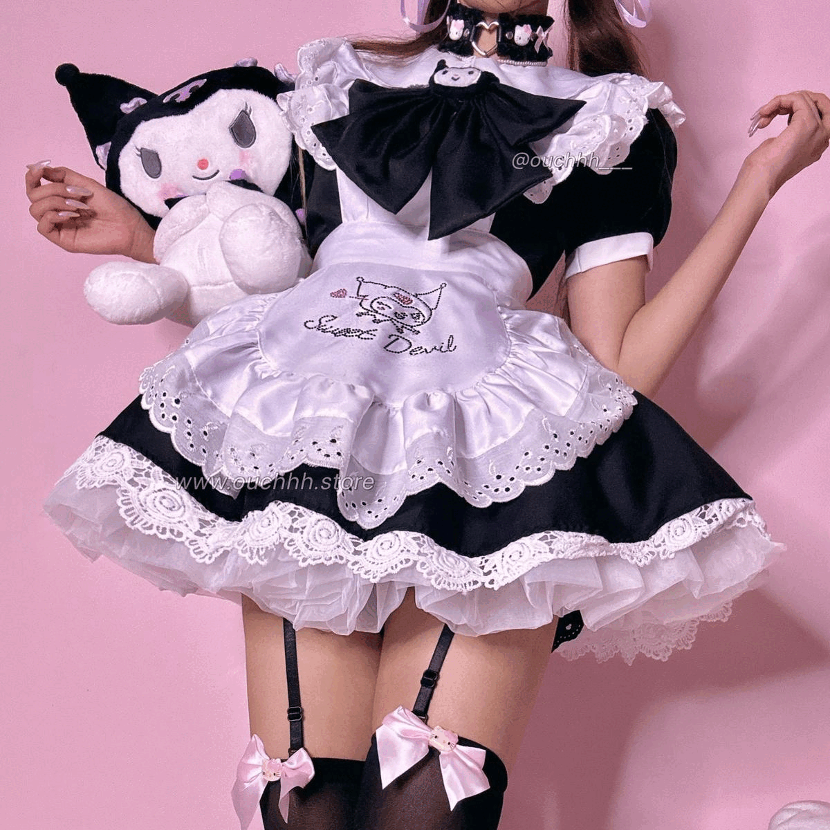 Sweet Devil Kuromi Maid Dress + Headband