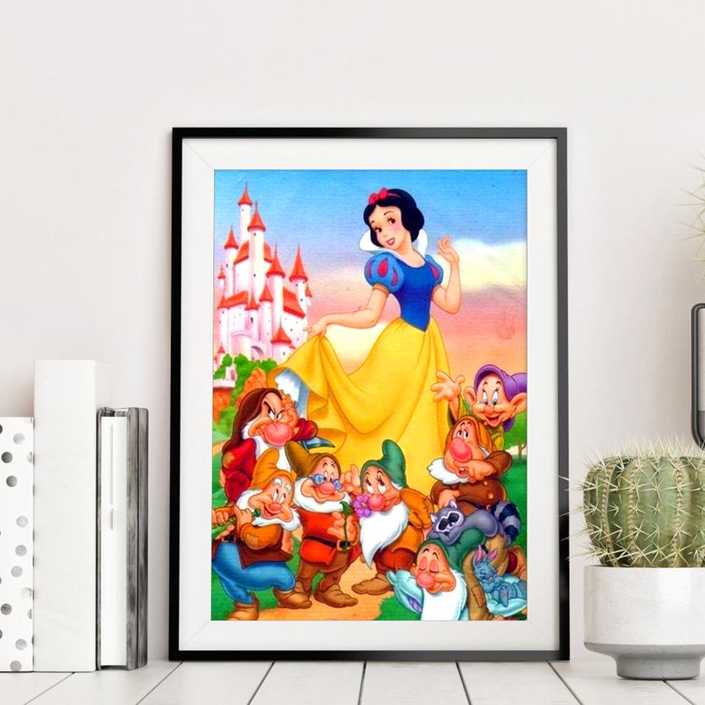 Diamond Painting Full Round Snow White and the 7 Dwarfs (40*50 cm)