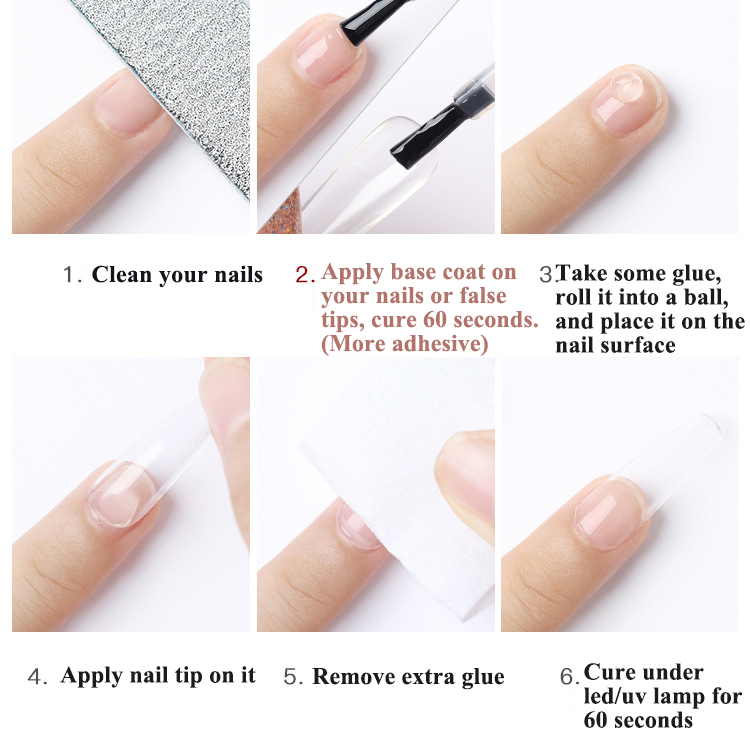 Solid Nail Tips Adhesive Gel Glue VARNAIL