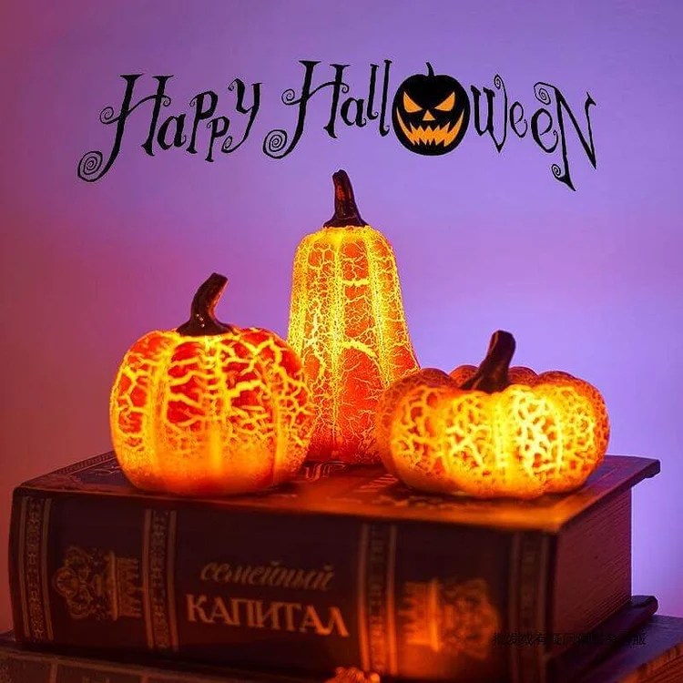 Cheap & Discount Halloween Crackle Pumpkin Lamp Wholesale