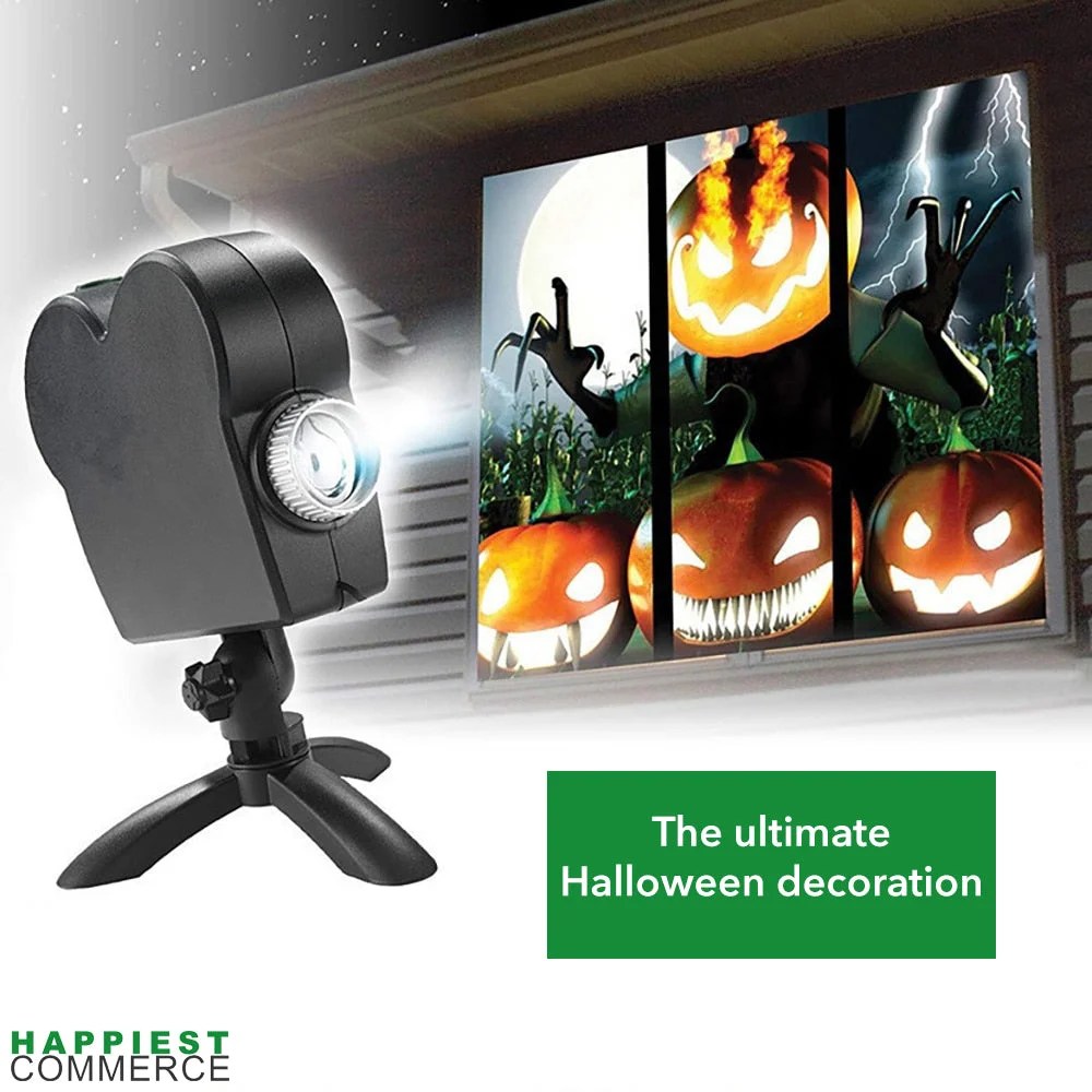 Halloween hologram projector Christmas window projector with 12 movies