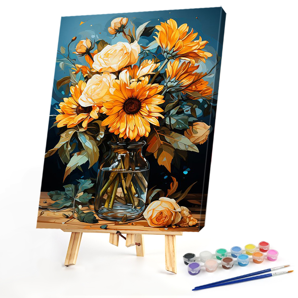 SunflowerPaint by Numbers Acrylic Painting 30*40CM
