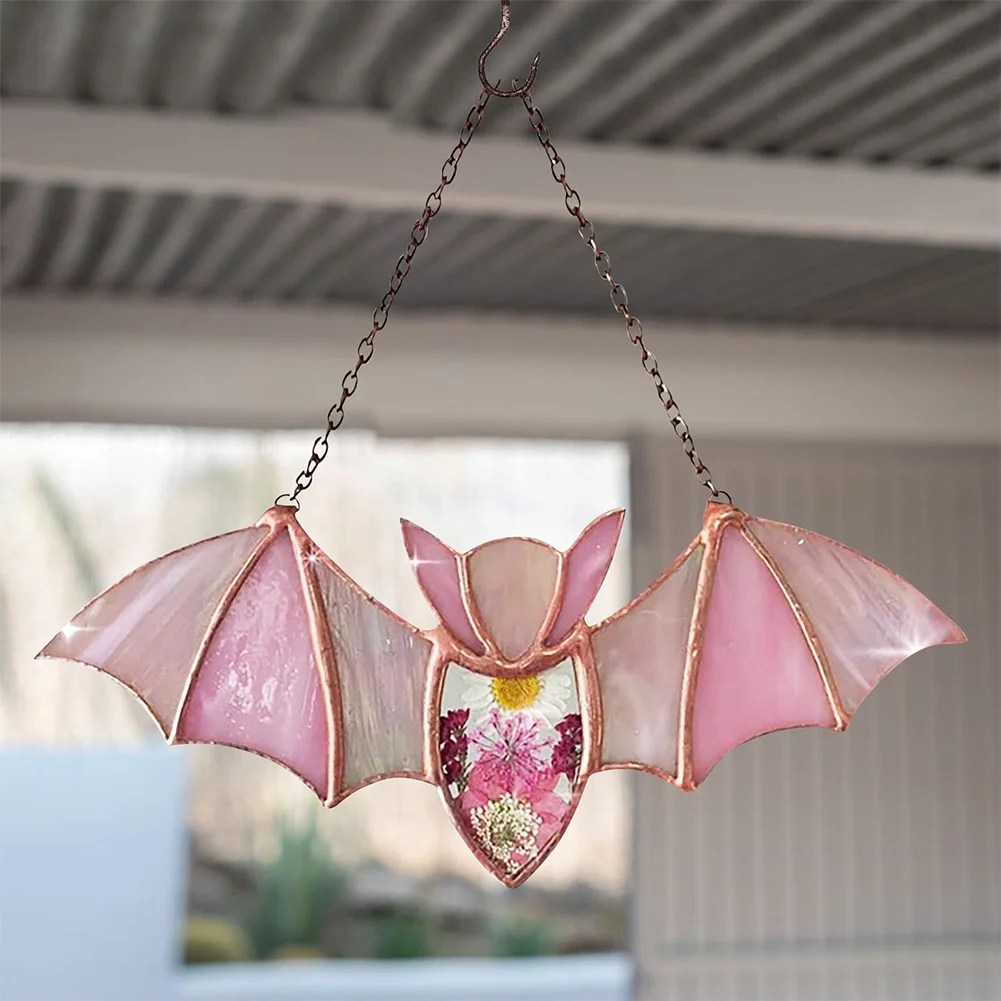 Halloween Bat Suncatchers Decor Acrylic Window Indoor Decorations(21x10cm)