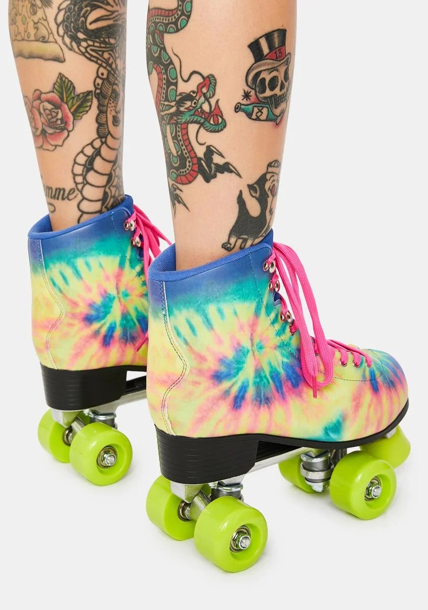 Catching Wind Tie Dye Roller Skates