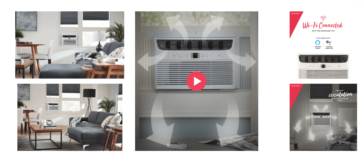 Frigidaire 15,000 BTU Connected WindowMounted Room Air Conditioner