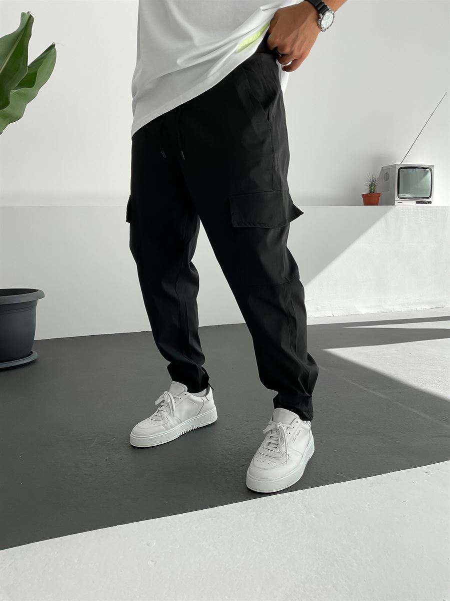 Mens Velcro Cargo Jogging Pants