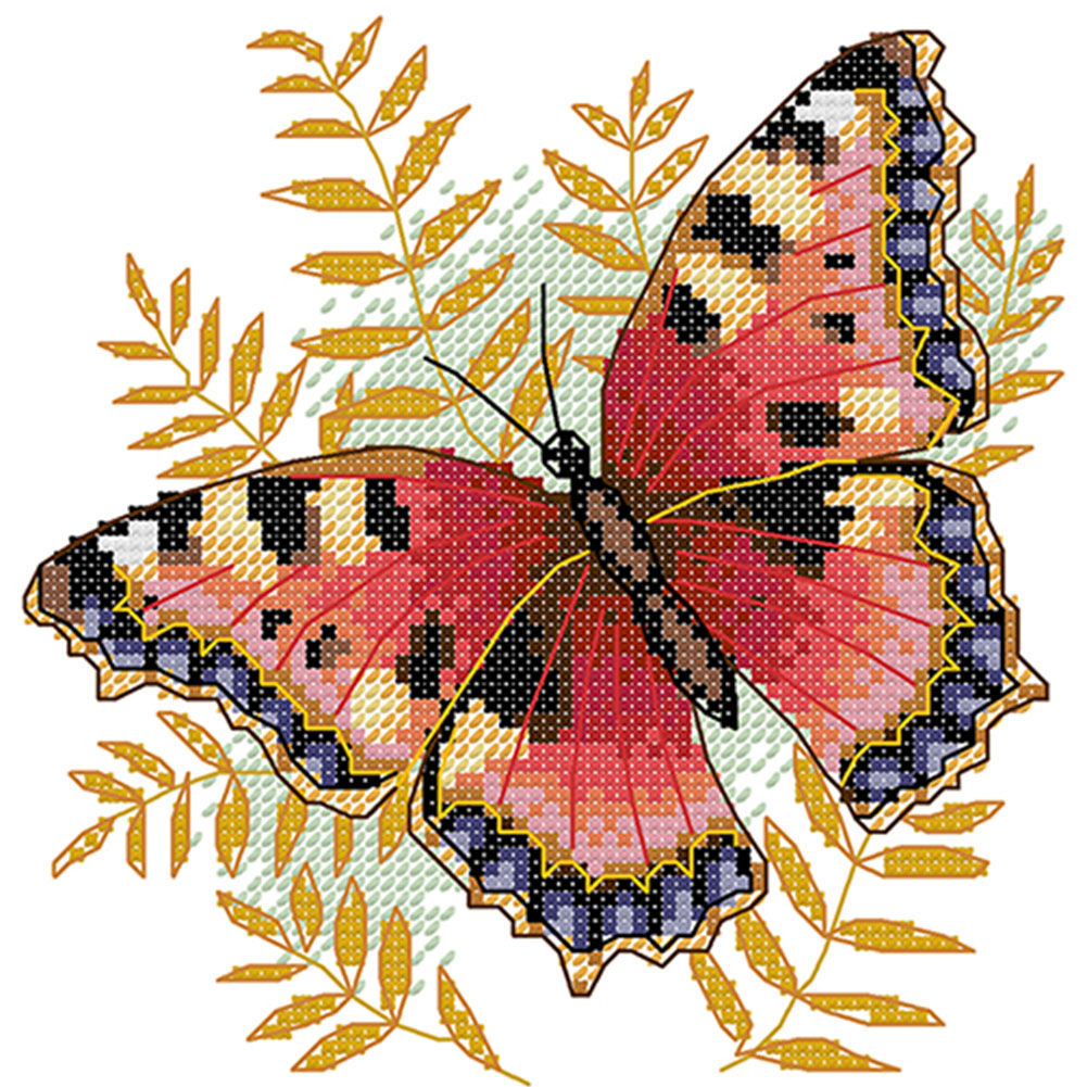 Butterfly14CT Stamped Cross Stitch Kits 22*20CM Decoration Ornaments Gift Hobbycraft Pinterest