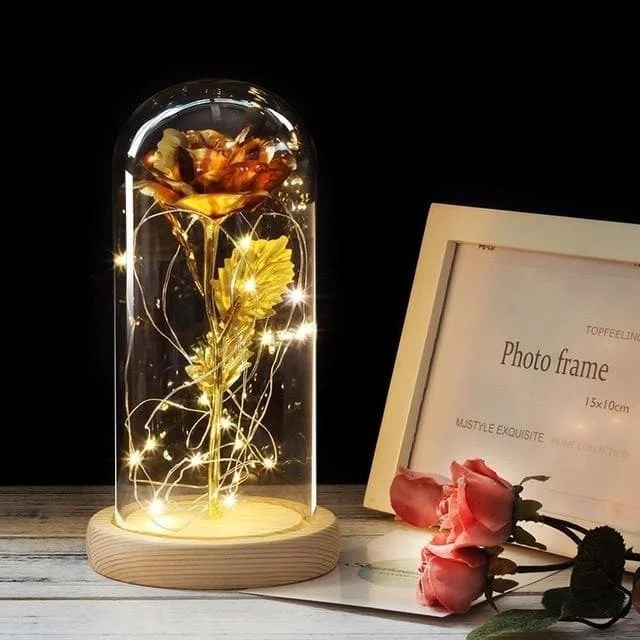 6 Colour Beauty And The Beast Red Rose Valentine's Gifts LED Rose Lamps