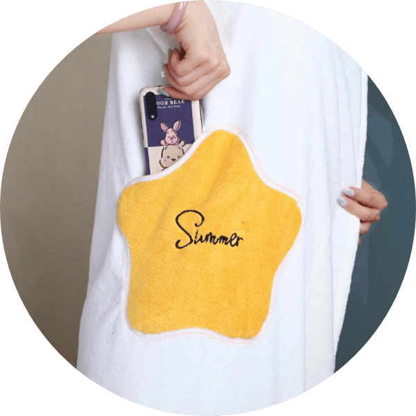 Quick Dry Absorb Water Wearable Bathrobes Reinsho