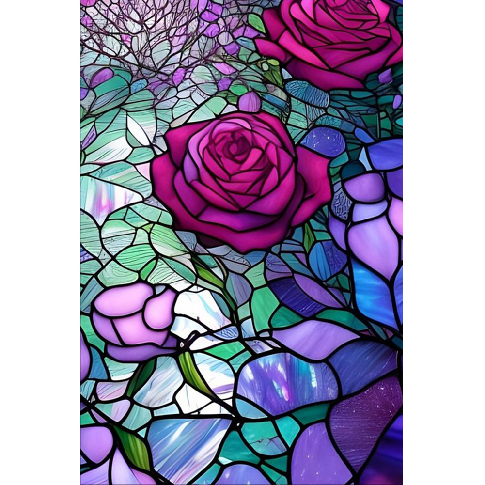 Glass Art Roses Full Round 40*60CM