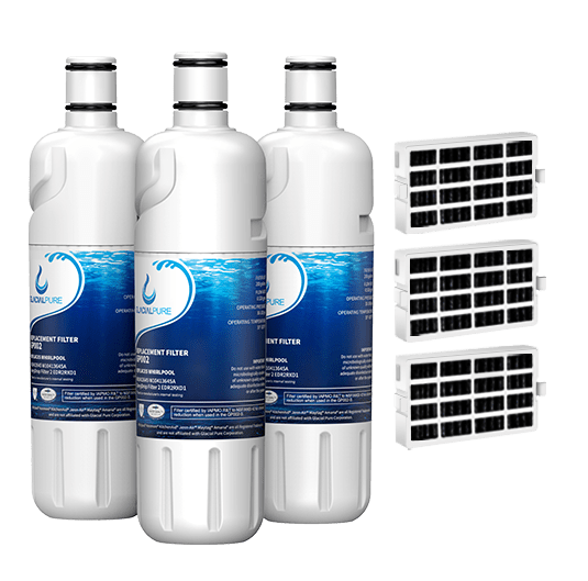 GlacialPure 3Pk Filter 2, EDR2RXD1, W10413645A with Air filter