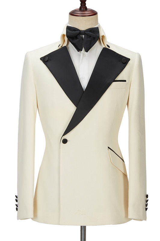 Daisda Handsome White Men's Wearhouse Wedding Suits With One Button