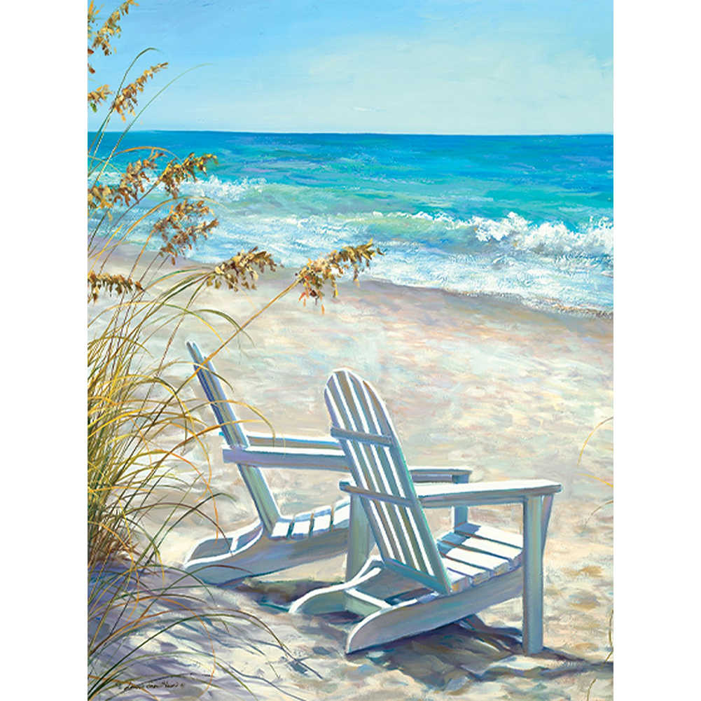 Beach Lounge ChairFull Round Diamond Painting