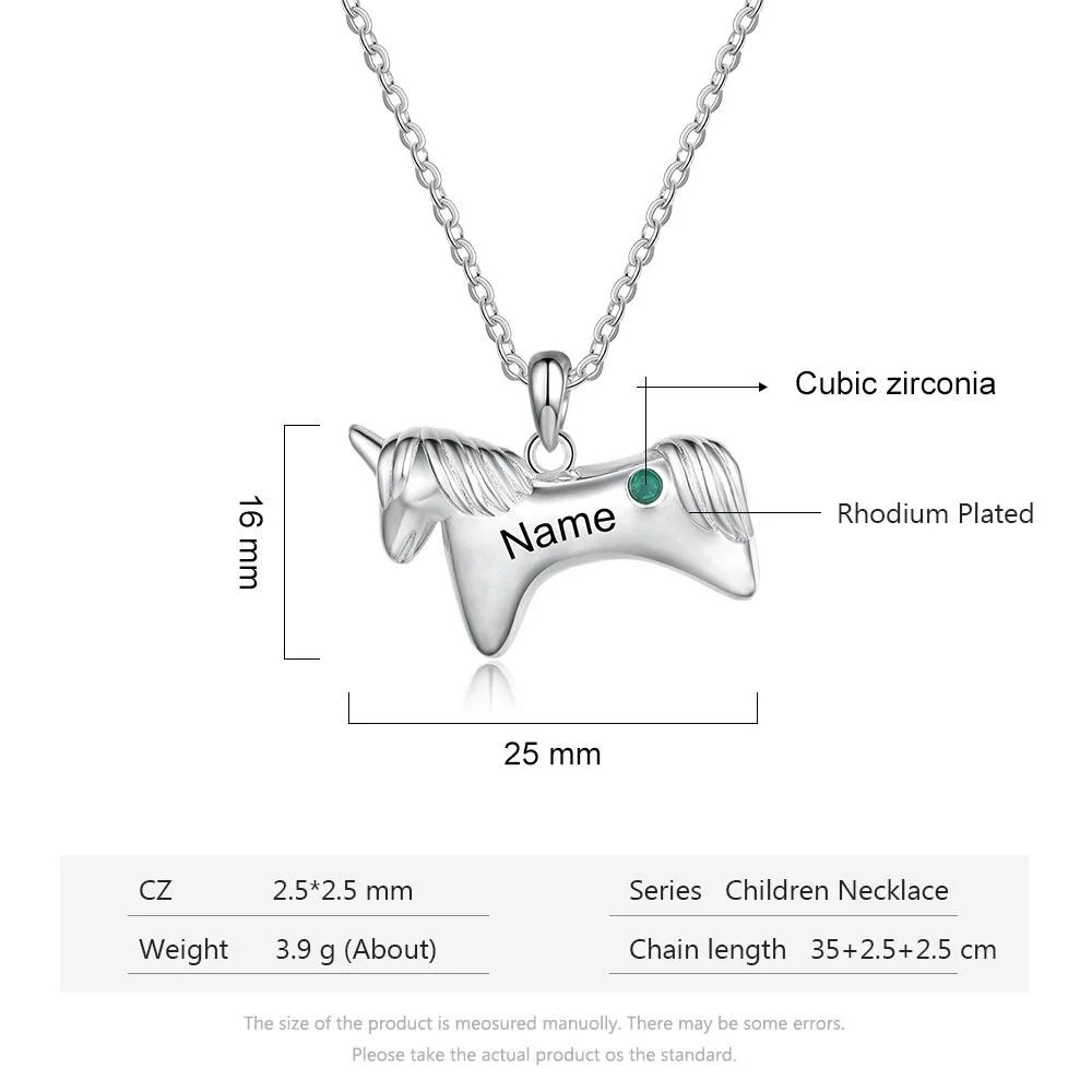 Collier Prénom Personnalisé Pendentif manège pour enfant