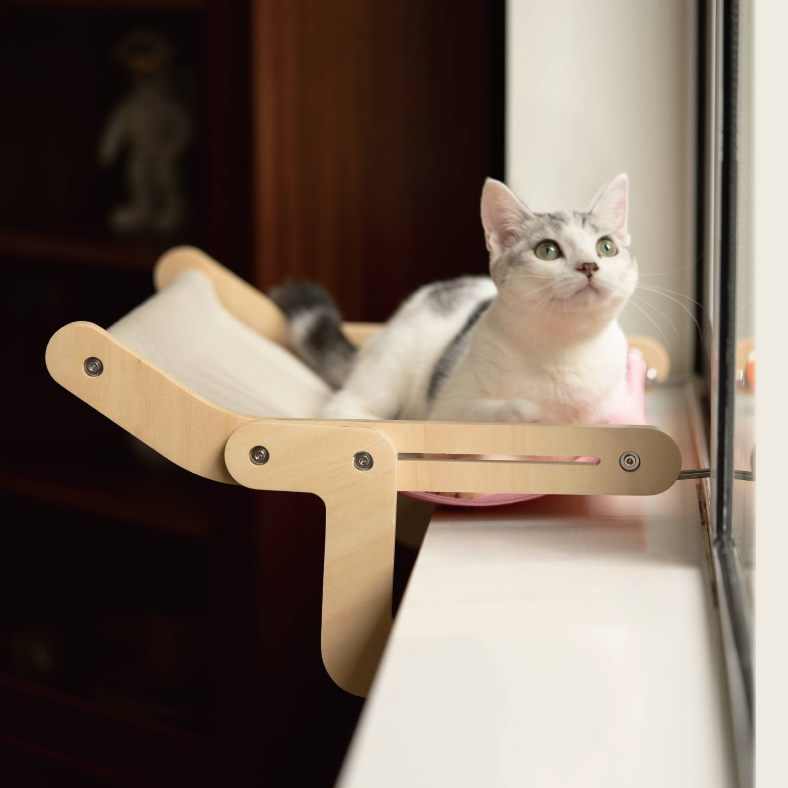 Cat Window Perch Cat Hammock Wooden Hanging Bed MewooFun