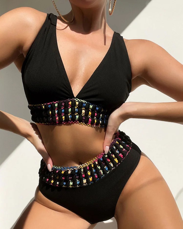 Retro Style Two Piece Swimsuit