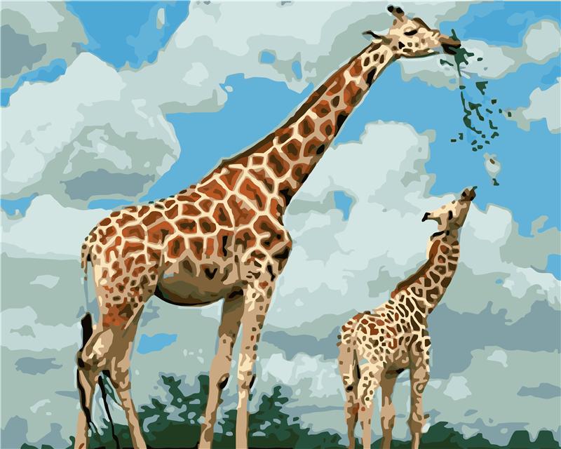 DIY Painting By Numbers Giraffe