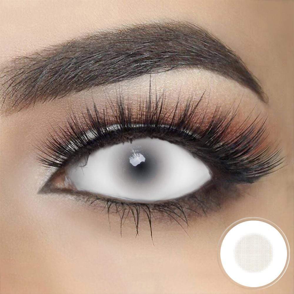 White Mesh Sclera Halloween Lenses