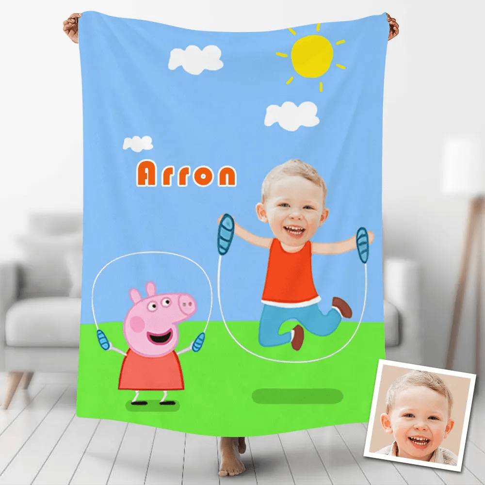 Custom Blankets Personalized Peppa Pig Pig Blanket