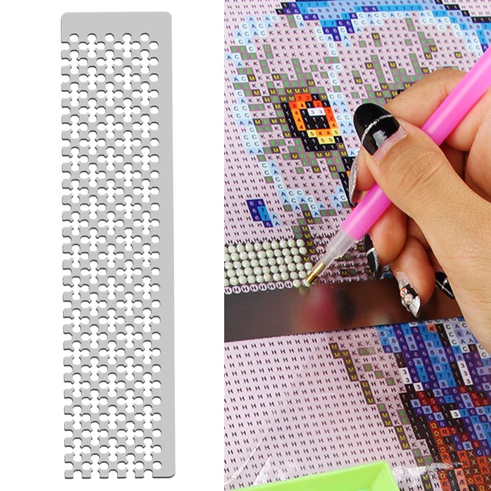 DIY Diamond Painting Tool Square Round Drill Point Drill Net Ruler (140)