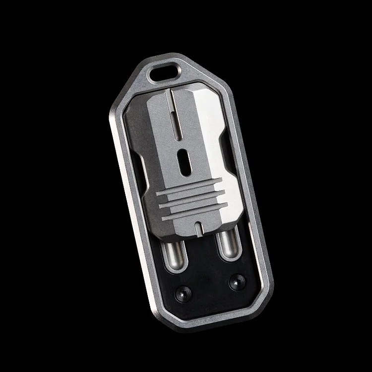 MUYI Cyber Mecha Sound Wave Fidget Slider Toy Titanium Stainless Steel