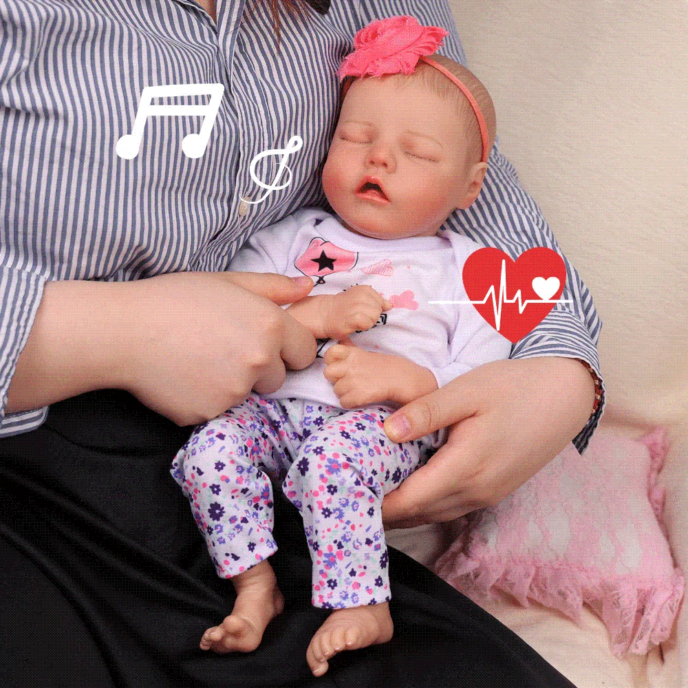 Babeside 17'' Heartbeat and Coos Realistic Reborn Newborn Asleep Baby