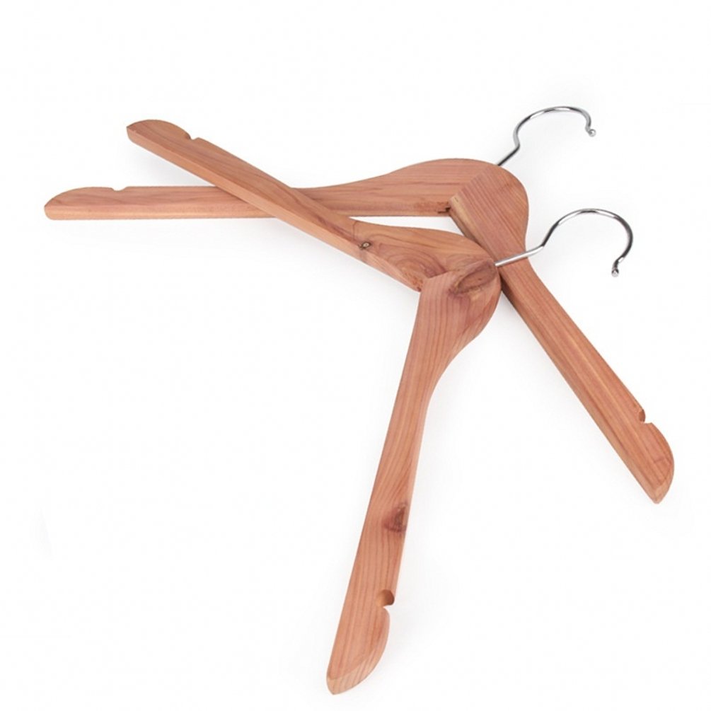 Wahdawn Aromatic Cedar Wooden Clothes Hangers Non Slip, 100 Natural